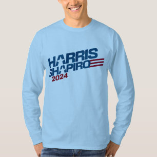 Harris Shapiro 2024 Stjärnor och Ränder Patriotisk T Shirt