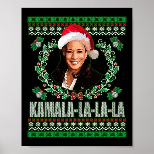 Harris Shirt Kamala La La La Dam Jultröja Poster (Framsidan)