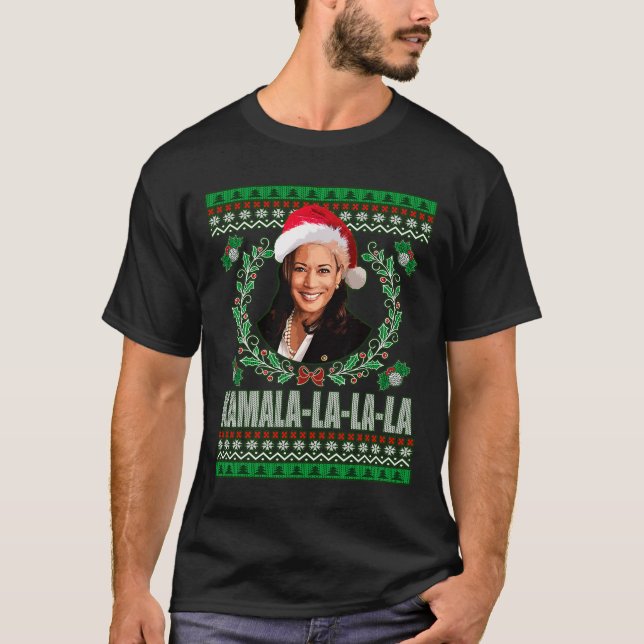 Harris Shirt Kamala La La Women's Ugly Christma T Shirt (Framsida)