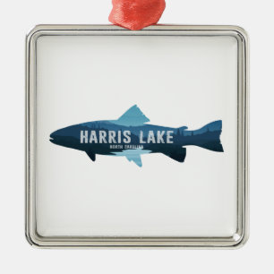 Harris Sjö North Carolina Fish Julgransprydnad Metall