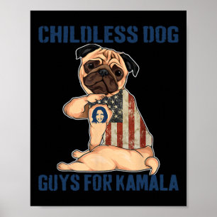 Harris Tattoo Chilless-less Dams Killar och Hund r Poster