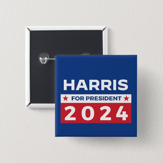 Harris till president 2024 knapp (Framsida & baksida)