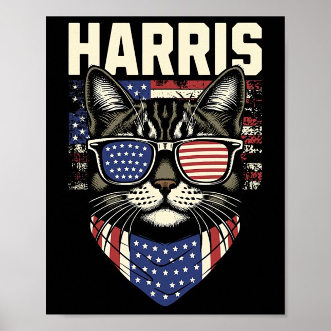 Harris till president 2024 poster (Framsidan)