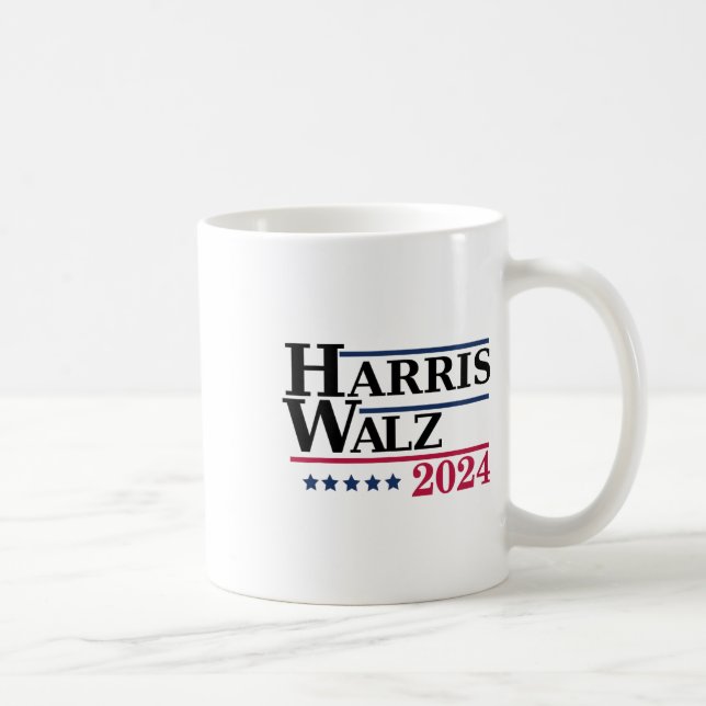 Harris Tim Waltz 2024 Val  Kaffemugg (Höger)