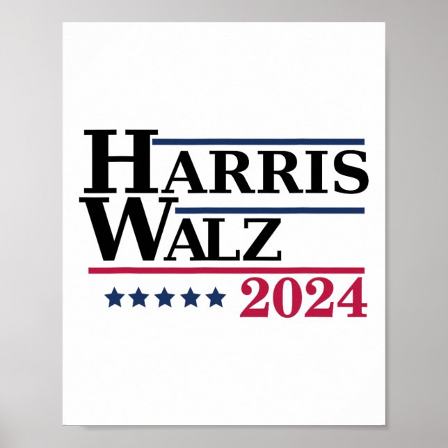 Harris Tim Waltz 2024 Val Poster (Framsidan)