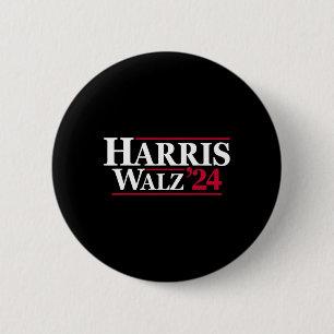 Harris Tim Walz 2024 24 För President Brat Usa T-s Knapp