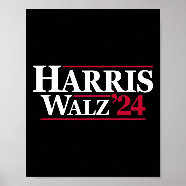 Harris Tim Walz 2024 24 för president Brat Usa Tee Poster (Framsidan)