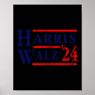 Harris Tim Walz 2024 Valection Democrat Party Poster