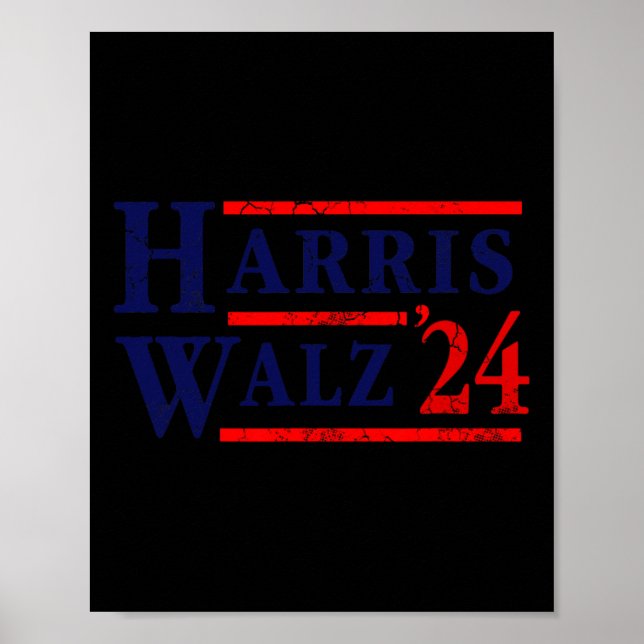 Harris Tim Walz 2024 Valection Democrat Party Poster (Framsidan)