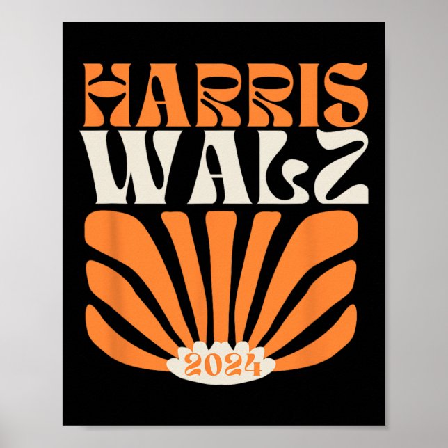 Harris Tim Walz 2024 Valet 2024 Harris Waltz  Poster (Framsidan)
