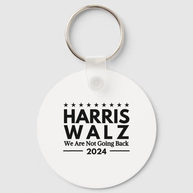 Harris Tim Walz 2024 Vi Går Inte Tillbaka  Nyckelring (Framsida)