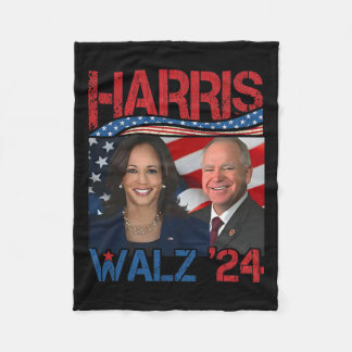 Harris Tim Walz 3 Fleecefilt