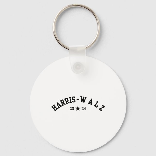 Harris Tim Walz Baseboll-teckensnitt 2024 Val  Nyckelring (Framsida)