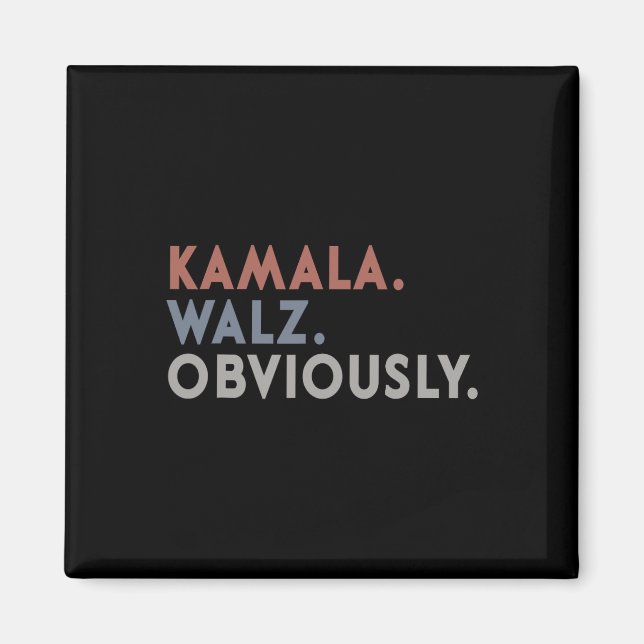 Harris Tim Walz, uppenbarligen Vote Harris Waltz 2 Magnet (Framsidan)