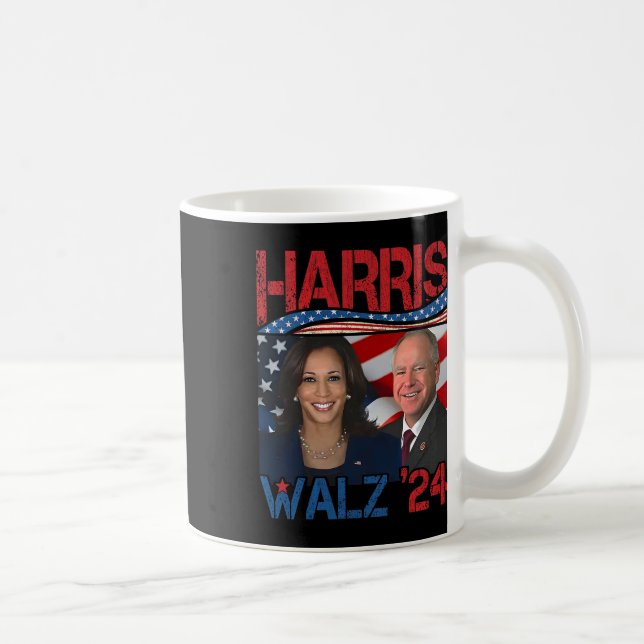 Harris Tim Walz Vals 3  Kaffemugg (Höger)