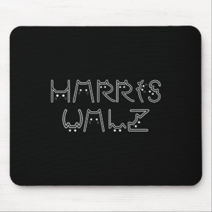 Harris Tim Walz Waltz Katt Bokstav Teckensnitt Des Musmatta