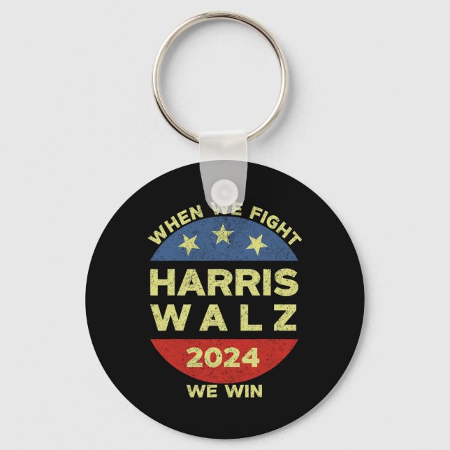 Harris Tim WAlzheimer 2024 när vi kämpar mot oss Nyckelring (Framsida)