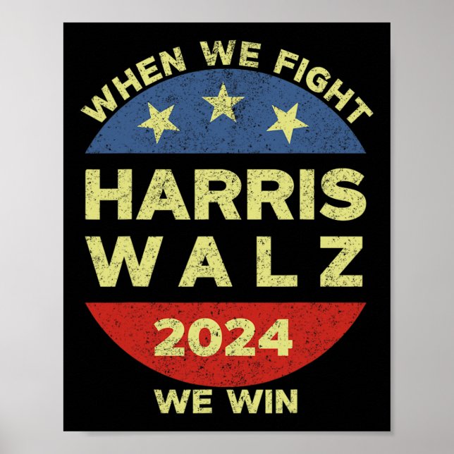 Harris Tim WAlzheimer 2024 när vi kämpar mot oss Poster (Framsidan)