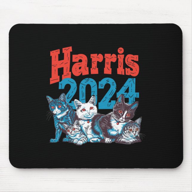 Harris Valection Cat Dam 2024 Democrat Crazy Kattu Musmatta (Framsidan)