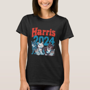 Harris Valection Cat Dam 2024 Democrat Crazy Kattu T Shirt