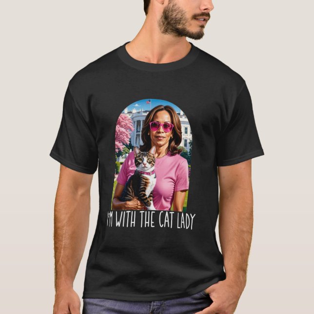 Harris valpresident går 2024 47 feminism två t shirt (Framsida)