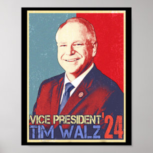 Harris Vice President Tim Walz Waltz 2024 Val Poster