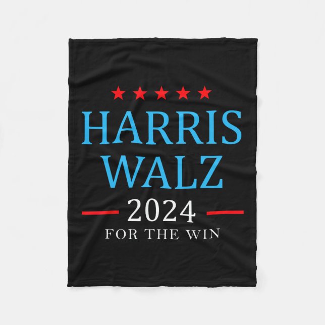Harris W 2024 för Win Kamala Kampanj Fleecefilt (Framsidan)