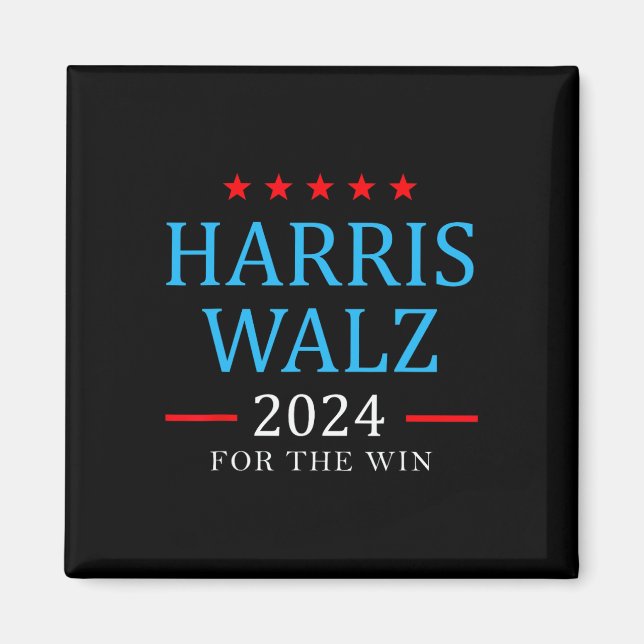 Harris W 2024 för Win Kamala Kampanj Magnet (Framsidan)