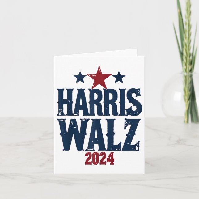 Harris W 2024 Val Kamala Harris Tim Waltz 202 Kort (Framsida)
