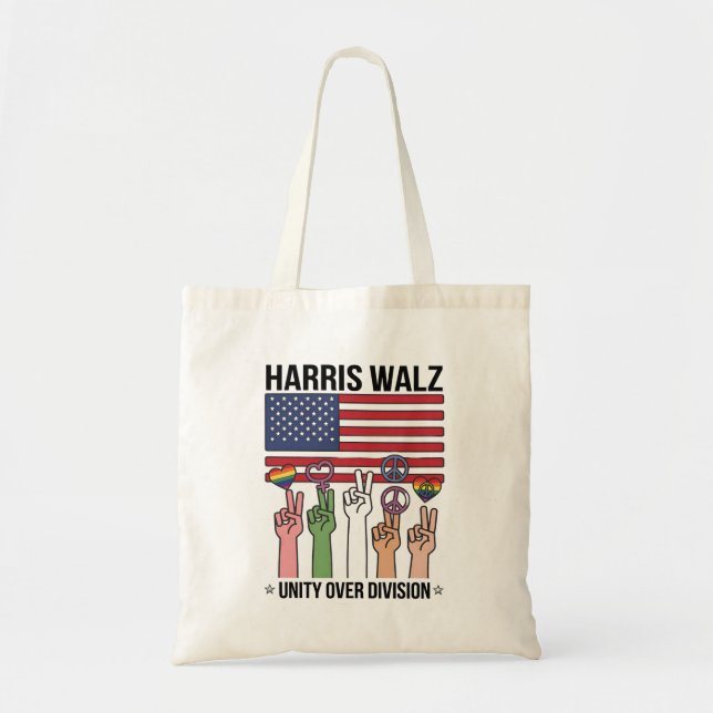 Harris Waltz 2024 Enighet Fremför Delning Tygkasse (Framsidan)