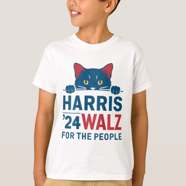 Harris Waltz 2024 för People Funny Cat Dam Ka T Shirt (Framsida)