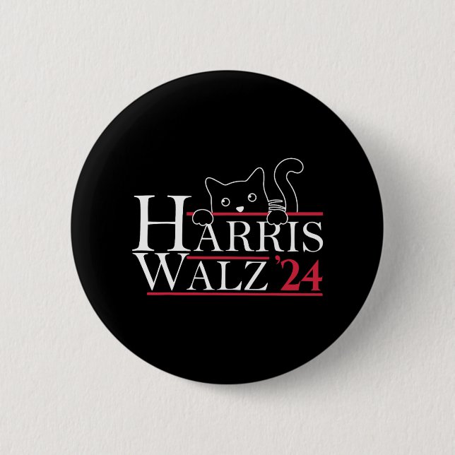 Harris Waltz 2024 Funny Cat Dam Kamala Harris Tim Knapp (Framsida)