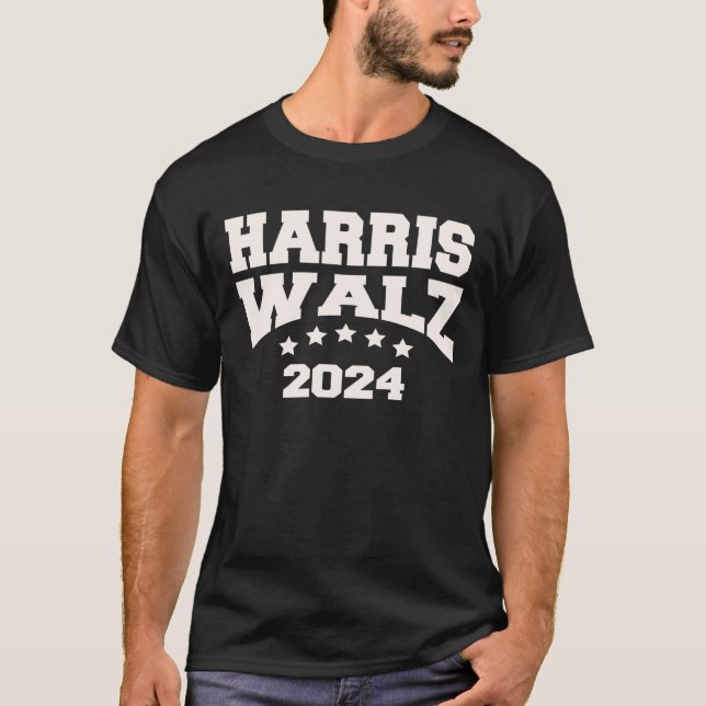Harris Waltz 2024 , Kamala Harris Tim Waltz 2024 T Shirt (Framsida)