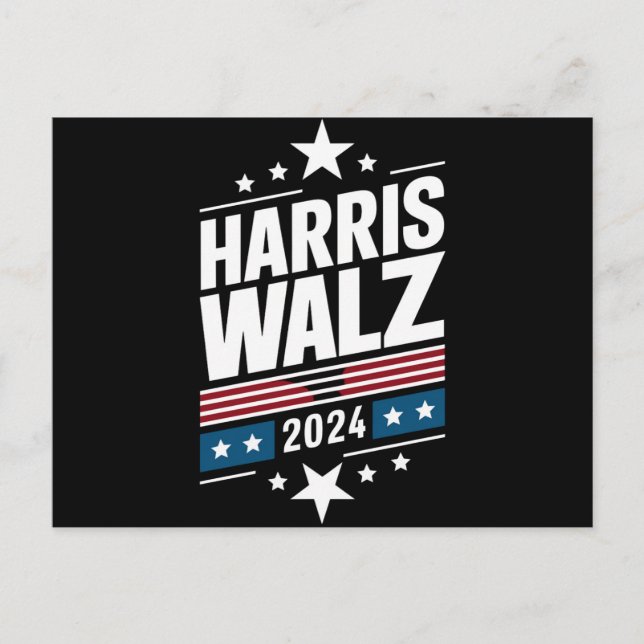 Harris Waltz 2024 Kamala Harris Tim Waltz 2024 Vykort (Framsida)
