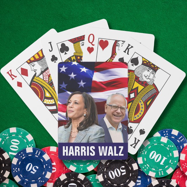 Harris Waltz 2024 - Kamala Harris Tim Waltz Casinokort (Skapare uppladdad)