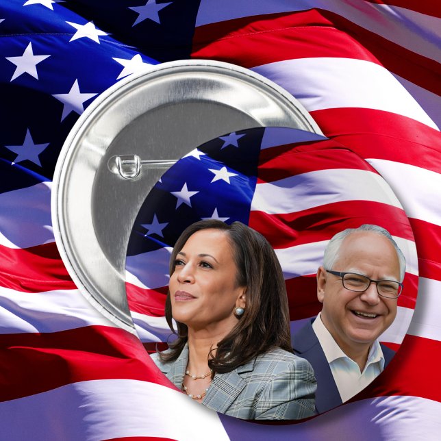 Harris Waltz 2024 - Kamala Harris Tim Waltz Knapp (Skapare uppladdad)