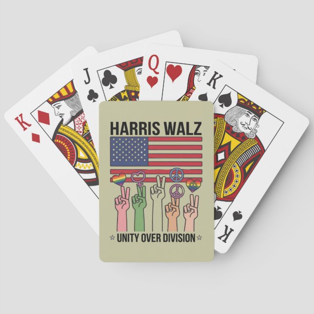 Harris Waltz 2024 Unity Over Division Casinokort (Baksidan)
