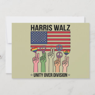 Harris Waltz 2024 Unity Over Division Inbjudningar