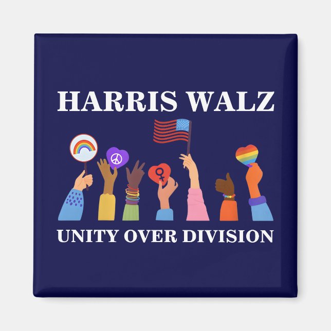 Harris Waltz 2024 Unity Over Division Magnet (Framsidan)