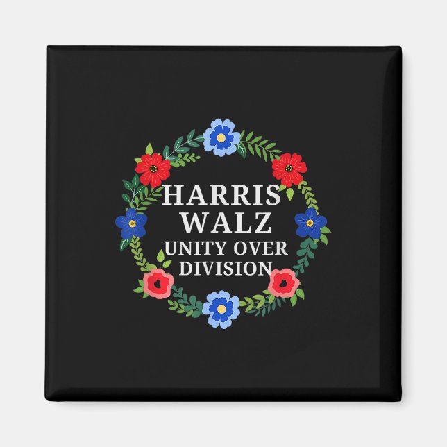 Harris Waltz 2024 Unity over Division Vote Harris Magnet (Framsidan)