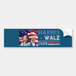 Harris Waltz 2024 Val Kamala Harris Navy Blue Bildekal