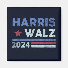 Harris Waltz 2024 Val Kamala Harris Navy Blue Magnet