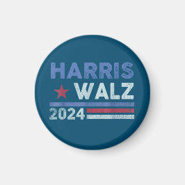 Harris Waltz 2024 Val Kamala Harris Navy Blue Magnet