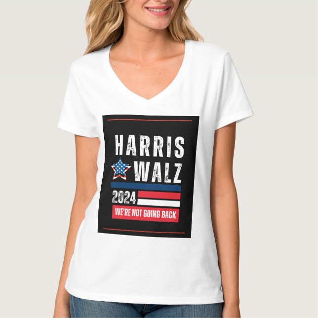 Harris Waltz 2024 Val Kamala Harris T Shirt (Framsida)