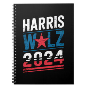 Harris Waltz 2024 Val Kamala Harris Tim Waltz Anteckningsbok