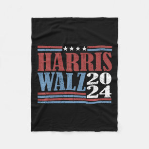 Harris Waltz 2024 Val Kamala Harris Tim Waltz Fleecefilt