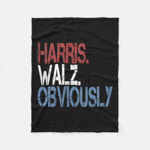Harris Waltz 2024 Val Kamala Harris Tim Waltz Fleecefilt