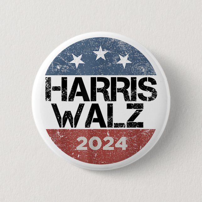 Harris Waltz 2024 Val Kamala Harris Tim Waltz Knapp (Framsida)