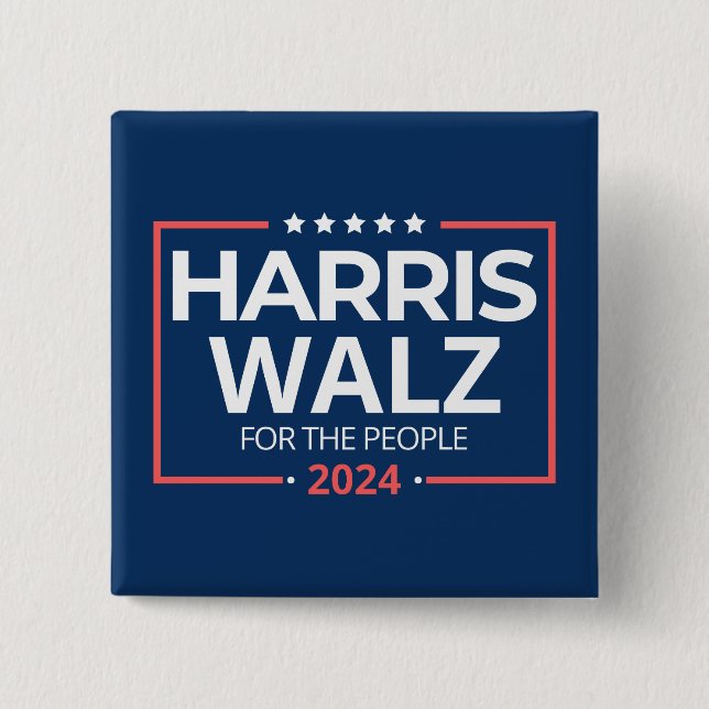Harris Waltz 2024 Val Kamala Harris Tim Waltz Knapp (Framsida)
