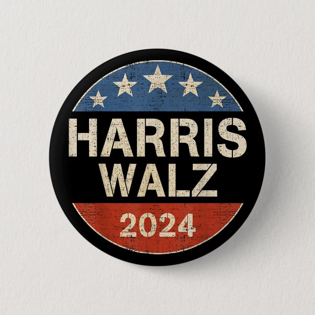 Harris Waltz 2024 Val Kamala Harris Tim Waltz Knapp (Framsida)